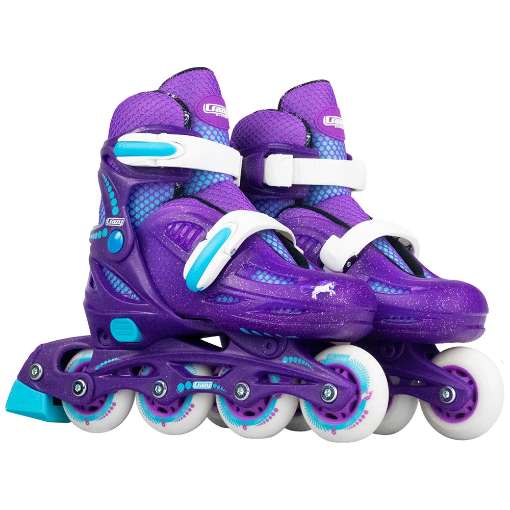 148 Purple Teal - Size Adjustable Inline Skates