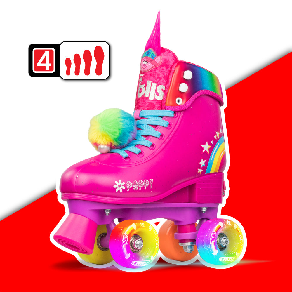 Warehouse Deal | TROLLS Poppy - Size Adjustable Roller Skates