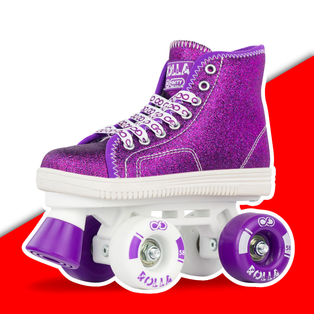 Warehouse Deal | ROLLA Purple Glitter - Roller Skates by infinity