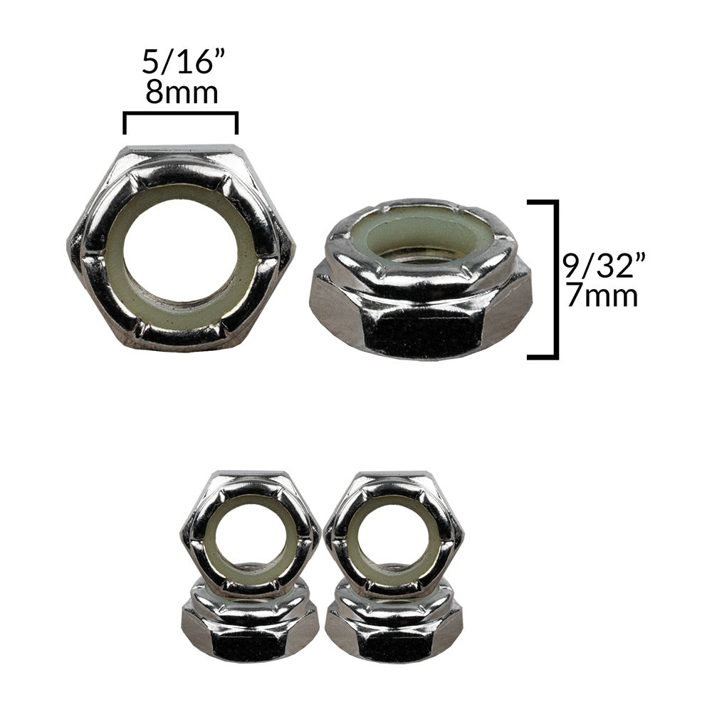 King Pin Nyloc Nut - Set of 4