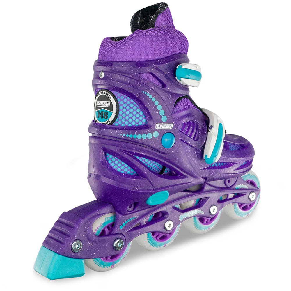 148 Purple Teal - Size Adjustable Inline Skates