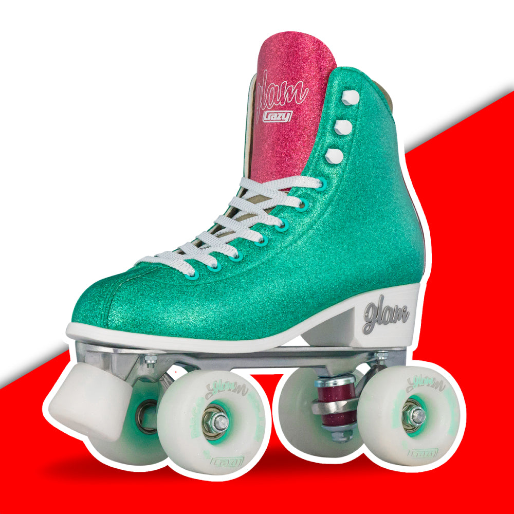 Warehouse Deal | GLAM Teal Glitter - Roller Skates