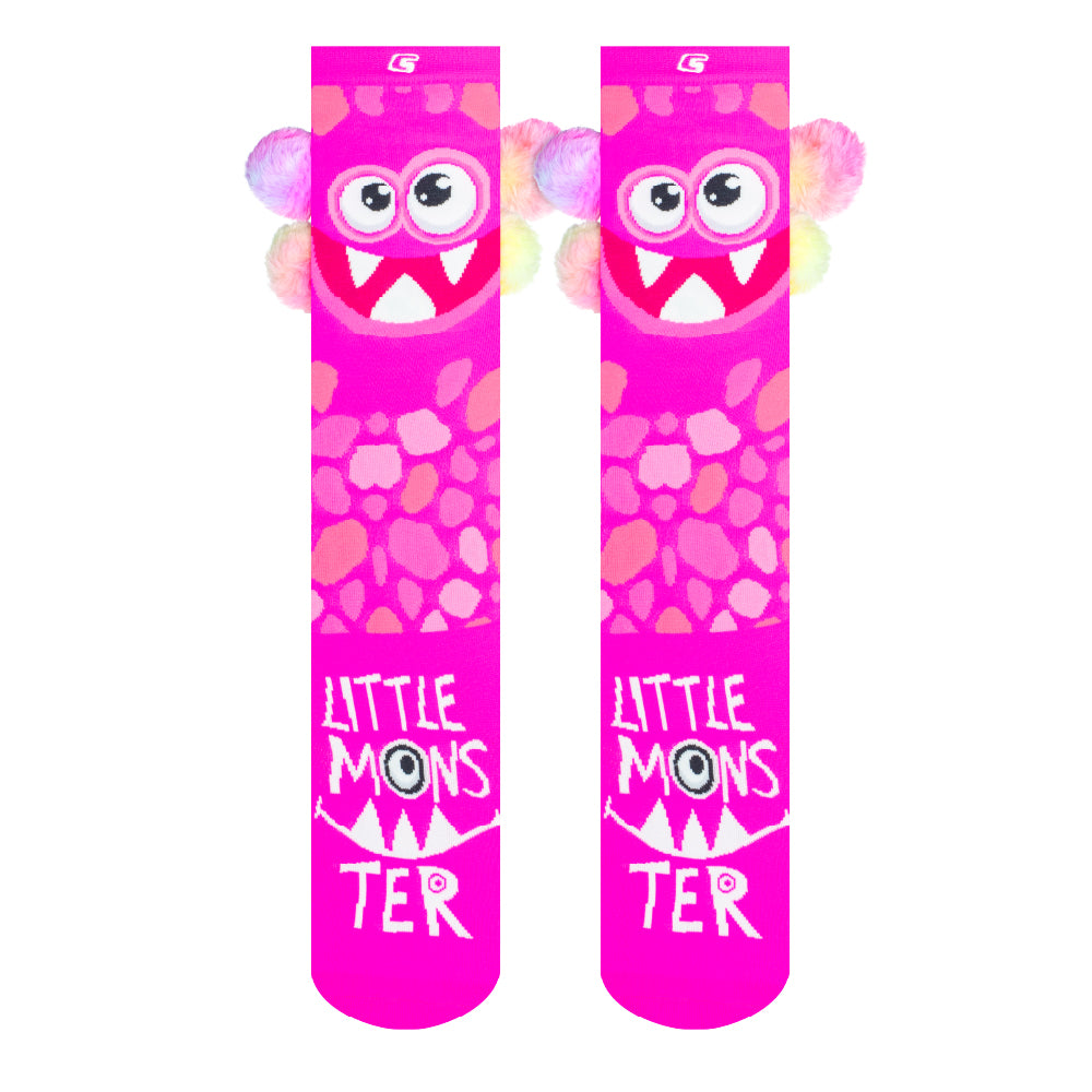 LITTLE MONSTER Pink | Crazy Socks