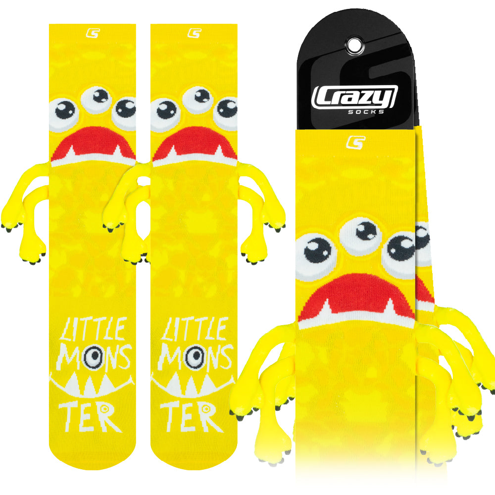 LITTLE MONSTER Yellow | Crazy Socks
